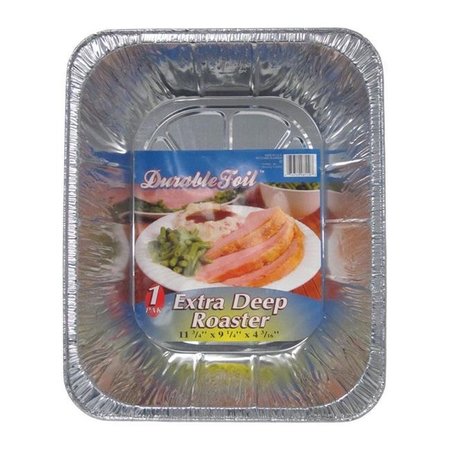 HOME PLUS Home Plus 6391965 9.25 x 11.75 in. Durable Foil Deep Roaster  Silver - pack of 12 6391965